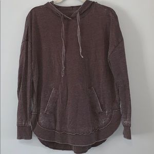 plum hooded sweatshirt